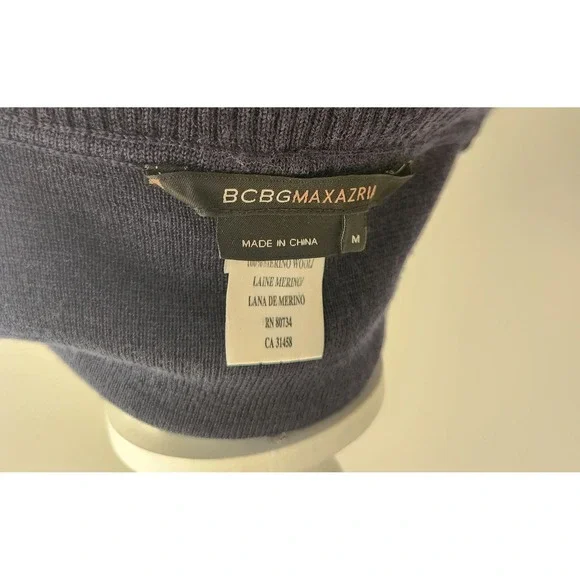 BCBGMAXAZRIA 100% Silk Geometric Print Wrap* Midi Dress Navy - Tan - Rust Size 4 - Picture 9 of 10